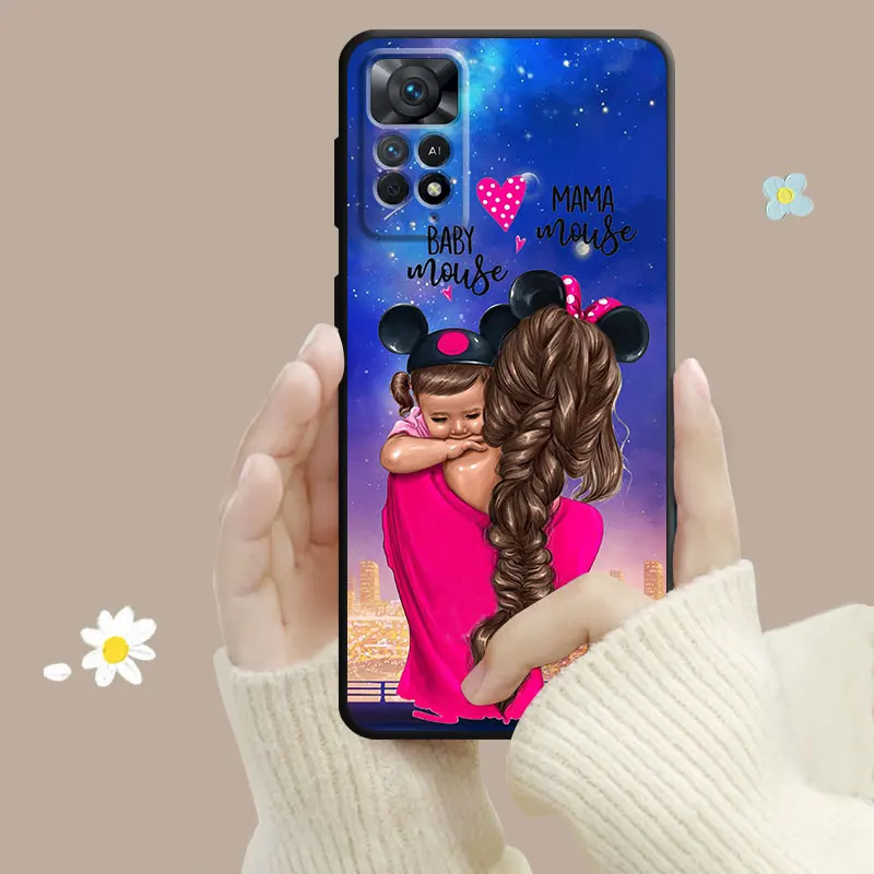 Phone Case For Xiaomi Redmi Note 13 12 11T 11S 11 10 8 Pro 9 9S 8T for Mi 10 9A 9C 10C K40 Woman Girl Super Mom Baby Cover