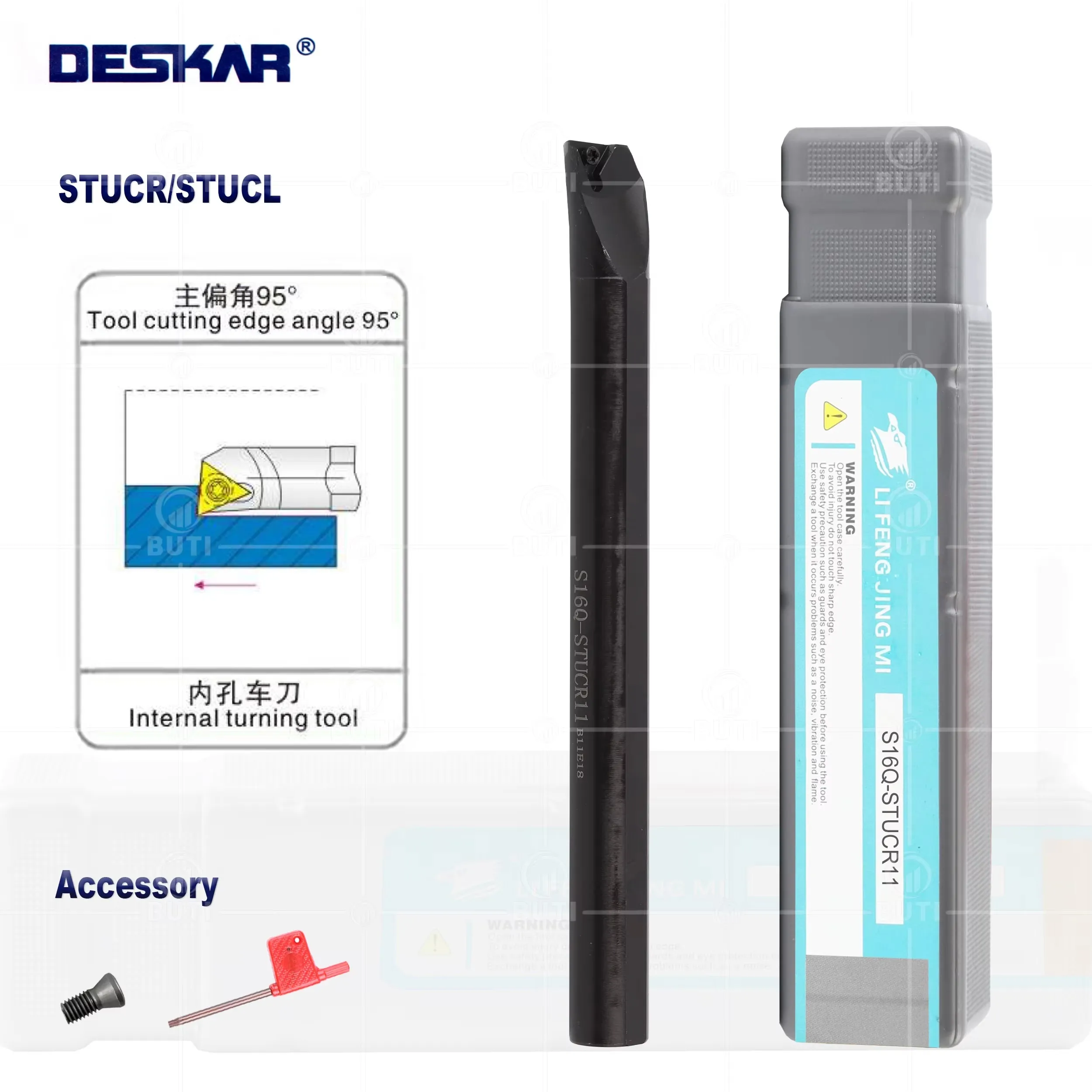 DESKAR 100% Original S08K/S10K-STUCR09 S12M-STUCR11 S25S-STUCR16 CNC Lathe Internal Hole Turning Tool Cutting Tools Holder Part