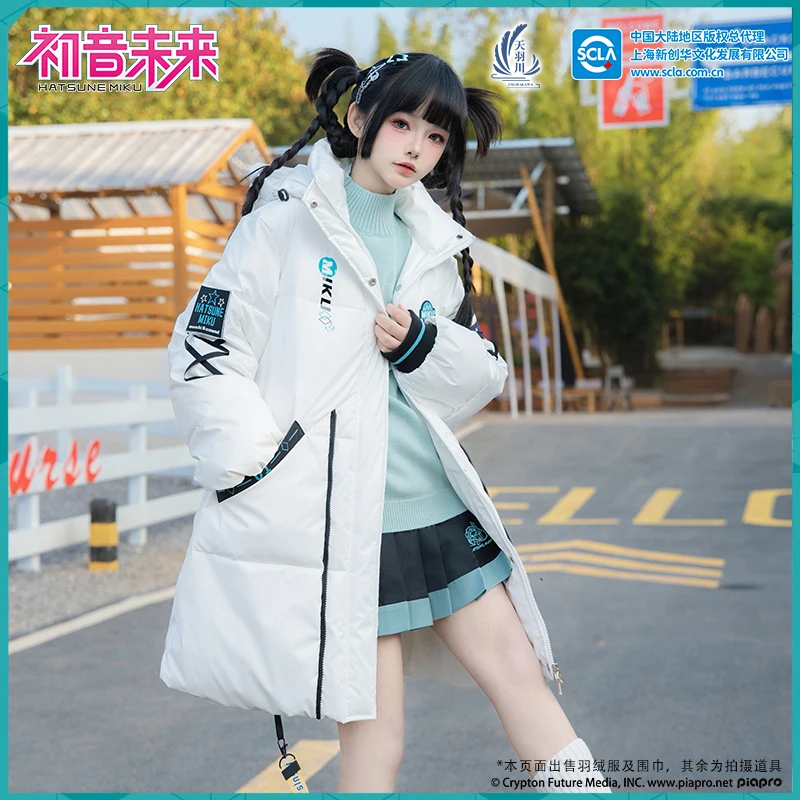 Original Miku Parka Down Coat for Women Men  Jacket Anime Vocaloid Winter Parkas Thick Casual Long Hooded Warm Overcoat