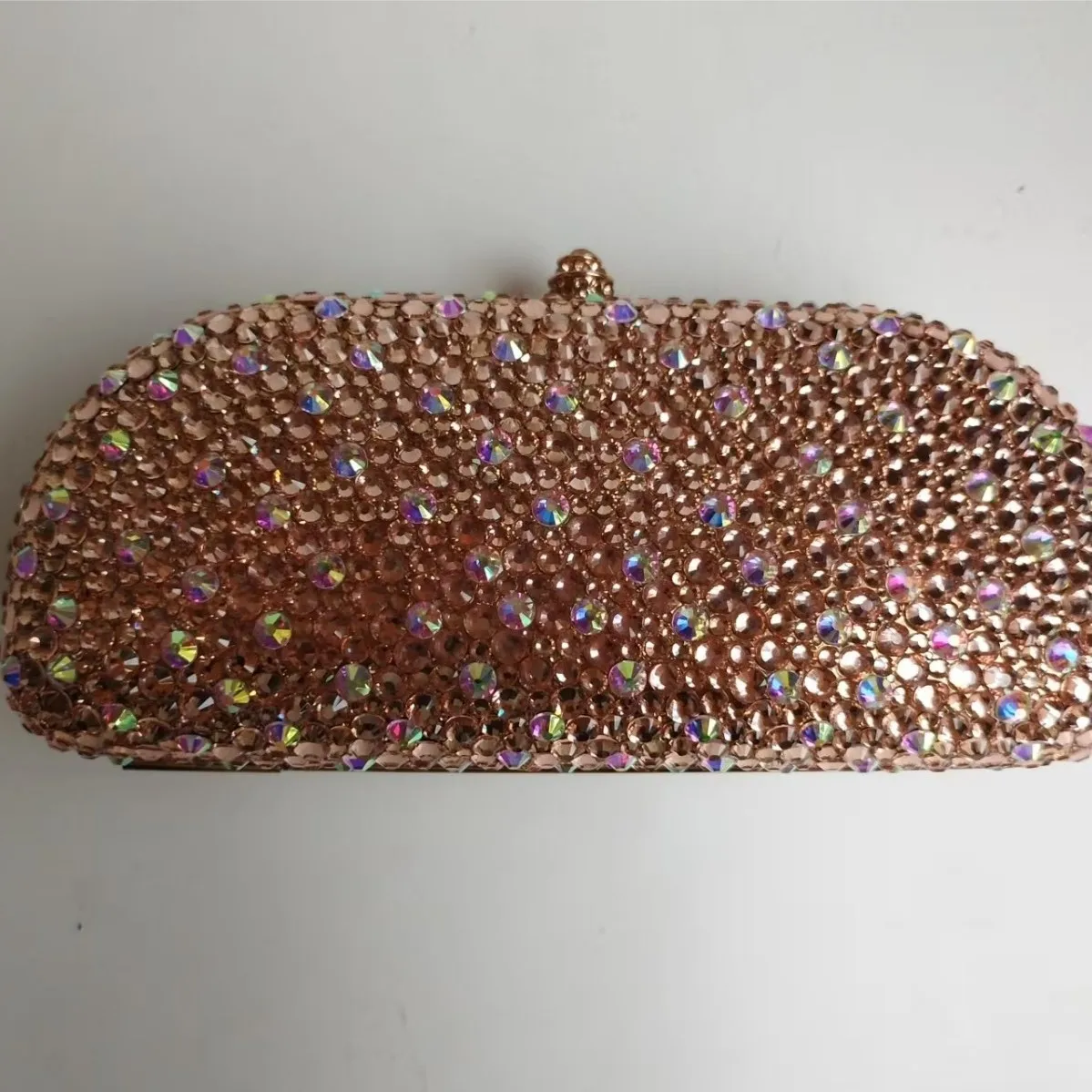 Silver Little Full Crystal Evening Clutch Diamond Top-Handle High-End Women Rhinestones Handbags Bridal Party Clutches Purses