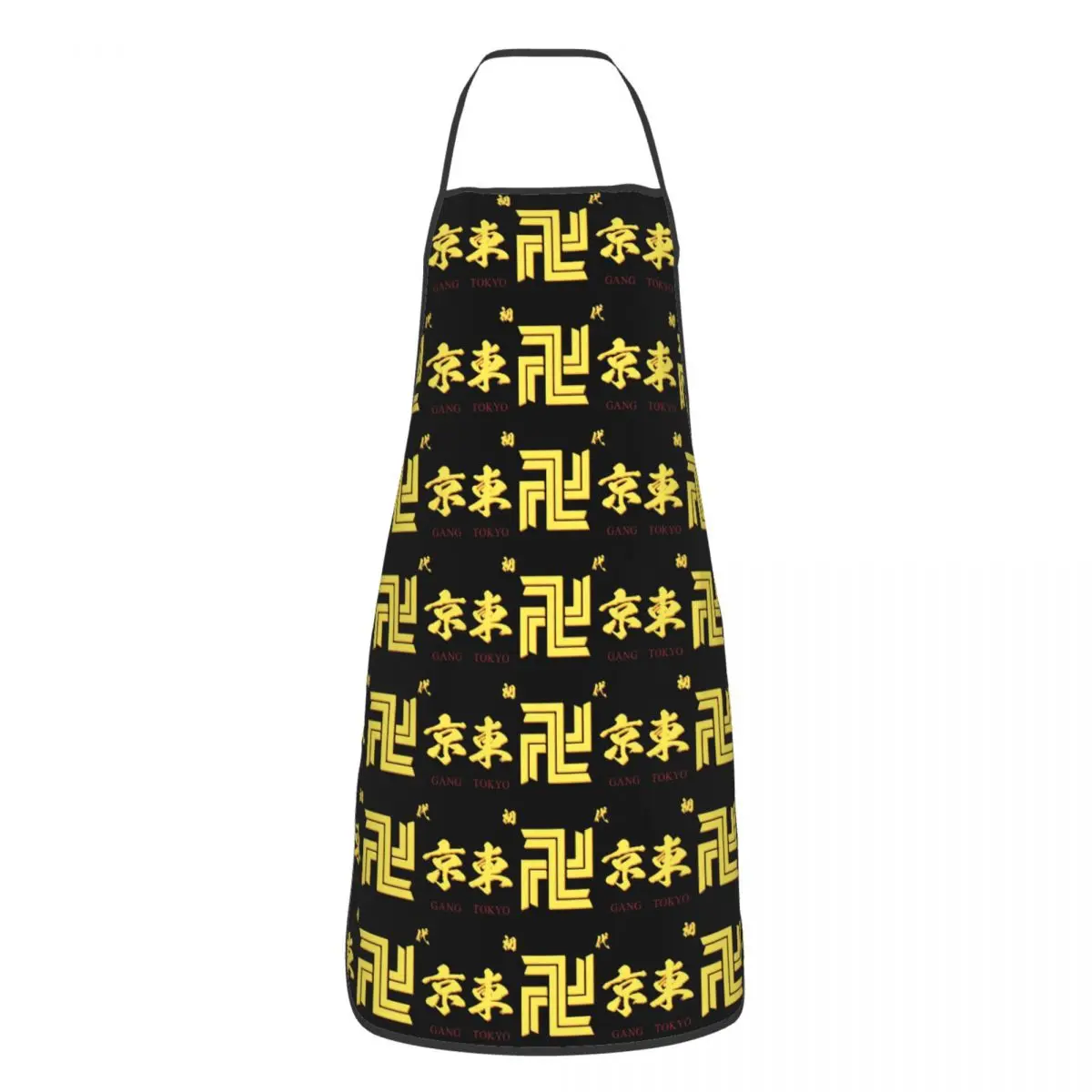 Anime Tokyo Swastika Character Apron Chef Baking Tablier Sleeveless Bib Kitchen Cleaning Pinafore for Women Men Painting
