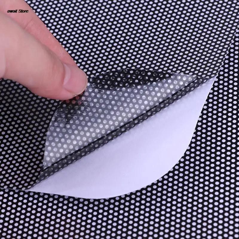 2 adet araba yan pencere tel ağı Film cam Net güneş gölge Sticker UV koruma araba statik güneşlik