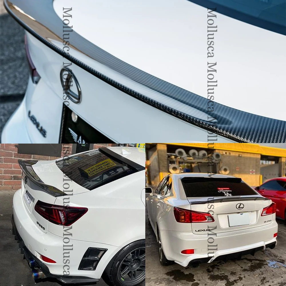 For Lexus IS E2 2nd generation R Style Carbon fiber Rear Spoiler Trunk wing 2005-2013 FRP honeycomb Forged