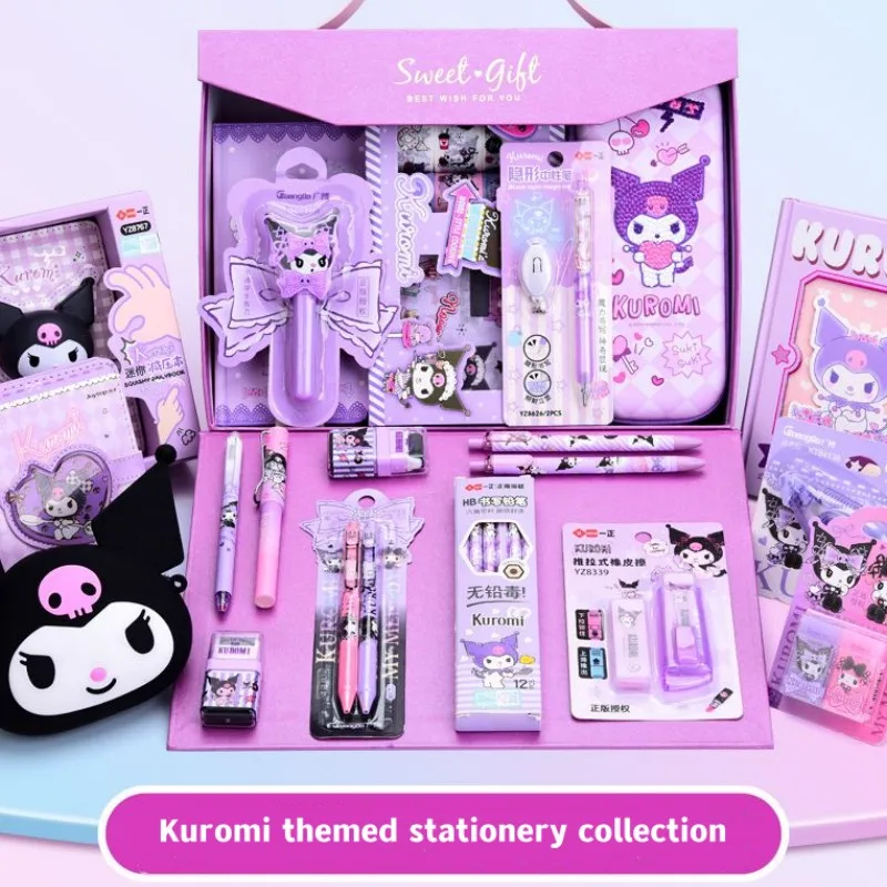 

Sanrio Kuromi Stationary Set Festival Birthday Gift Box Student Send Girlfriend School Start Of School Prize Surprise Christmas