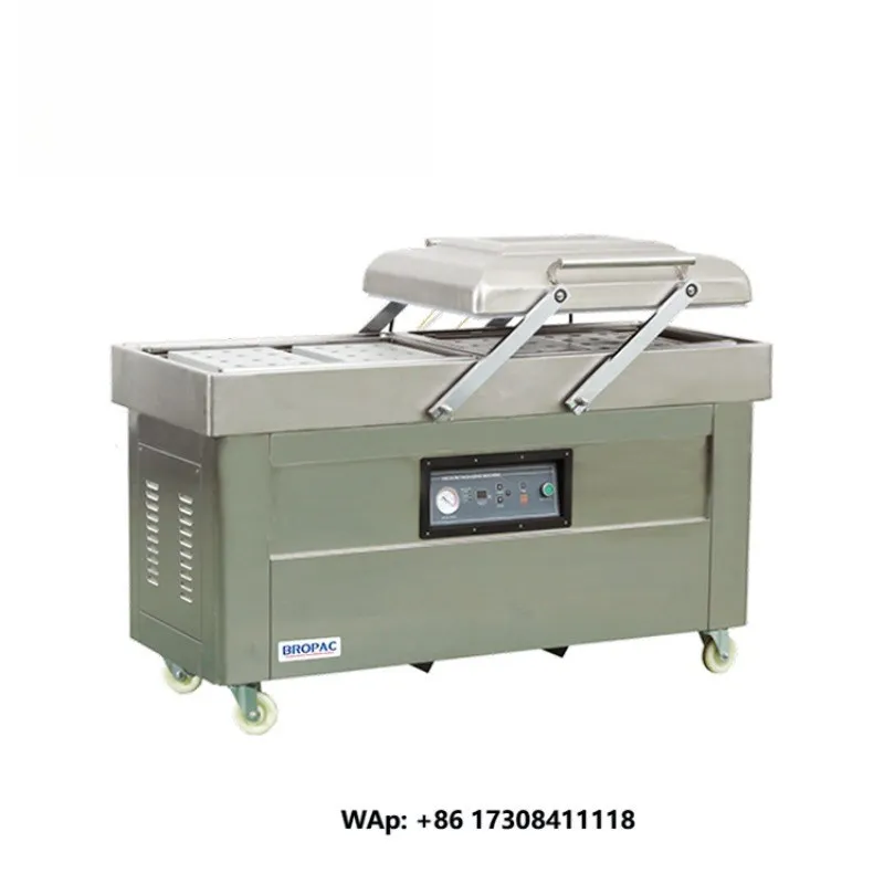 DZ500/2SB Flat Type Double Chamber Vacuum Packing Machine Large Commercial Vacuum Sealing Machine Dry and Wet