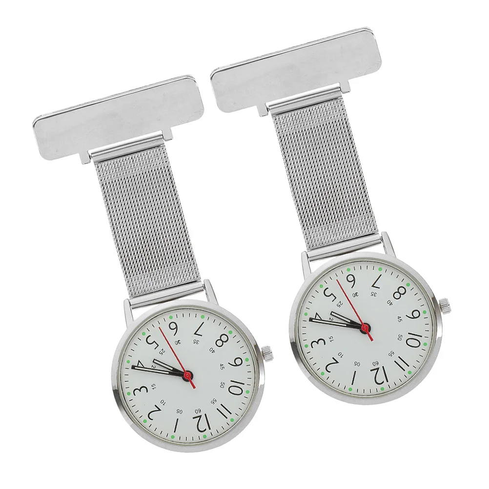 2 قطعة ممرضة معلقة ساعات الجيب كليب على التلبيب دبوس ممرضة فوب ساعة كليب على ساعة للمحترفين الطبية التمريض الملحقات #5