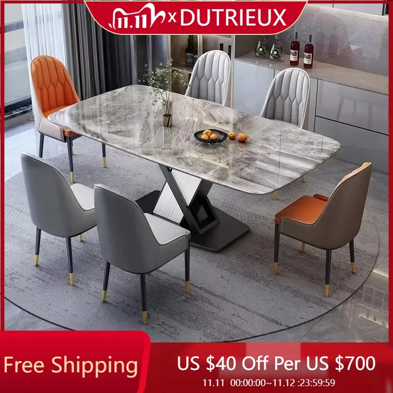 

European Party Dining Tables Square Design Event Restaurant Kitchen Dining Tables Marble Salon Mesas De Comedor Home Furniture