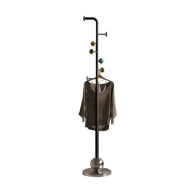

Light luxury black coat rack, floor-to-ceiling Internet celebrity home, bedroom clothes, bag rack