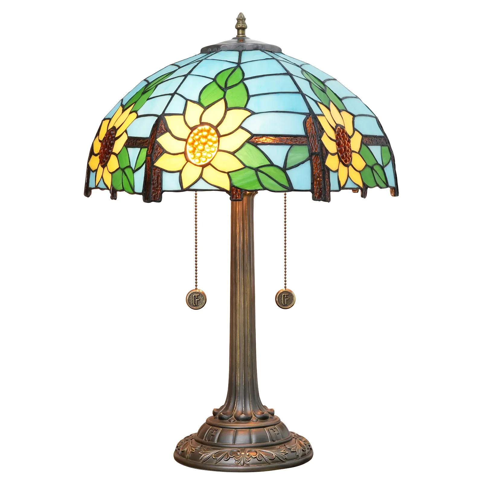 16 Inch Tiffany Stained Glass Table Lamp Abajur Bar Dining Room Bedroom Bedside Lamp Lamparas De Mesa Para El Dormitorio