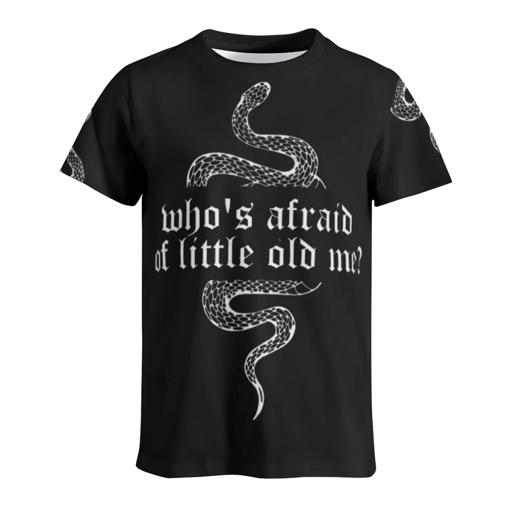

who's afraid of little old me T Shirt For Men Summer Cotton Tops Solid Colors Tshirts O-neck Men Clothing Plus Size M to 6XL