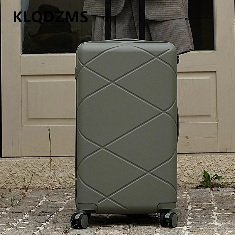 

KLQDZMS Zipper Luggage 20"24"26"28"30 Inch Large Capacity Aluminum Frame Trolley Case PC Boarding Box Portable Travel Suitcase