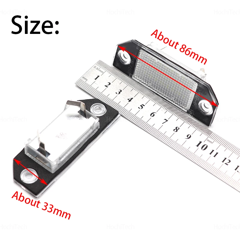 2PCS LED Car License Number Plate Light For Ford Focus 2 MK2 2003-2008 C-MAX Car LED License Number Plate Light Lamp White Light