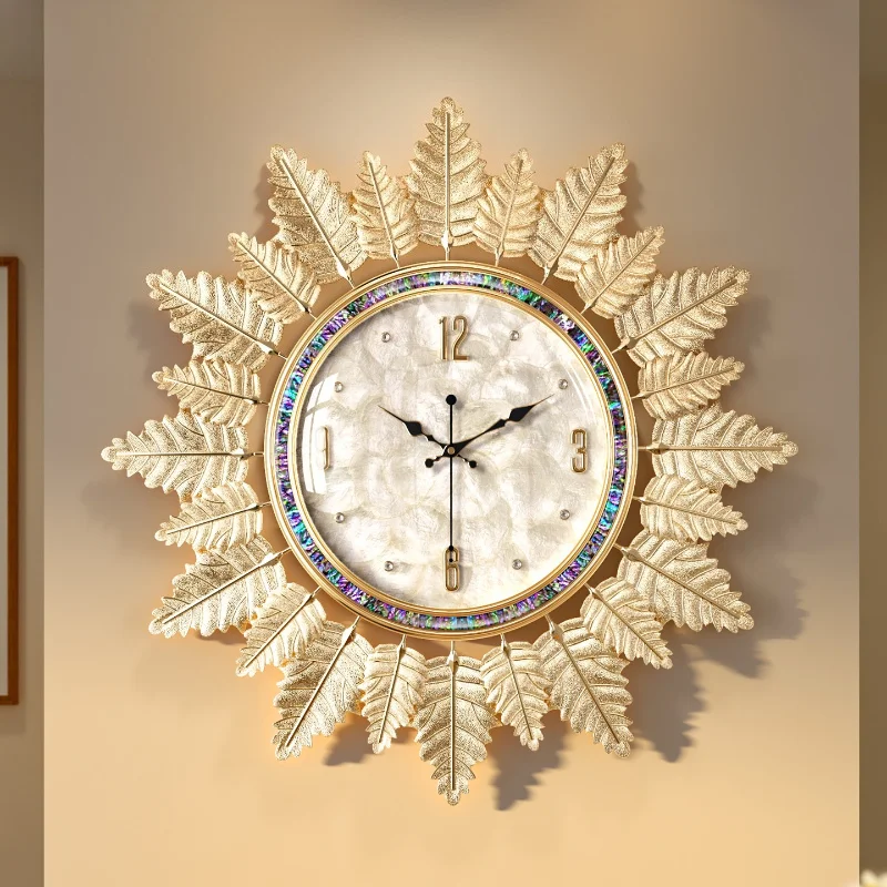 natural shell wall clock living room gorgeous home decoration aesthetic wall hanging orologio parete luxury interior antiques
