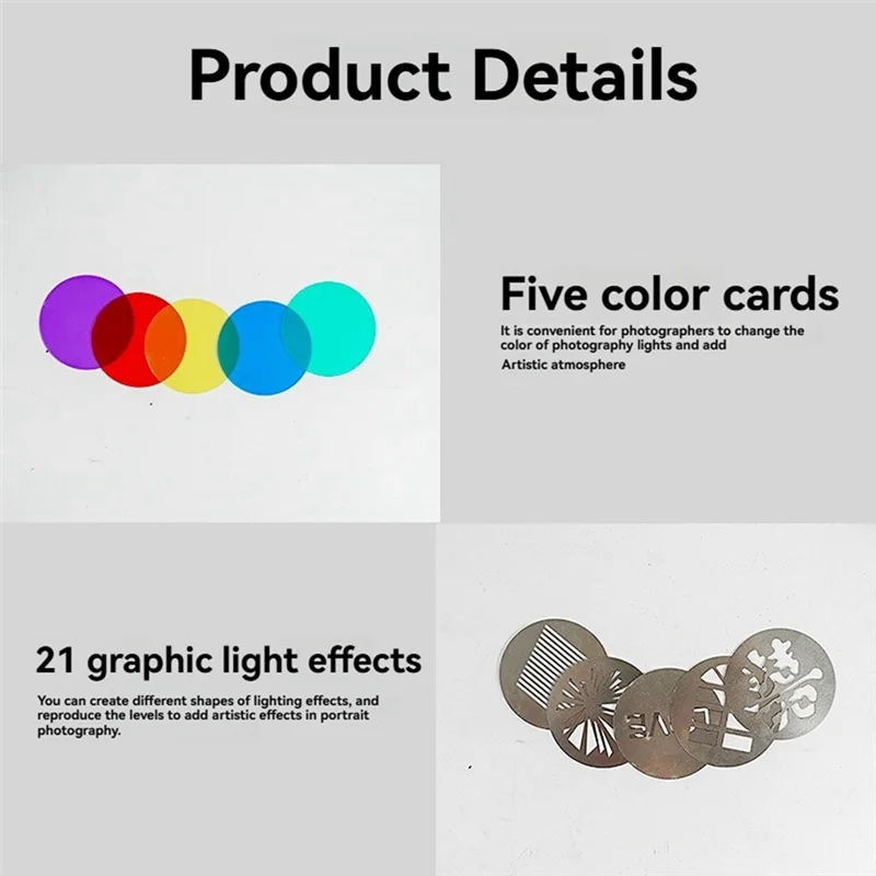 AF91-Photograph Flash Snoot Conical Lens Video Photo Studio Light Kit With Optical Spotlight Lens Gobos Flash Light Fittings