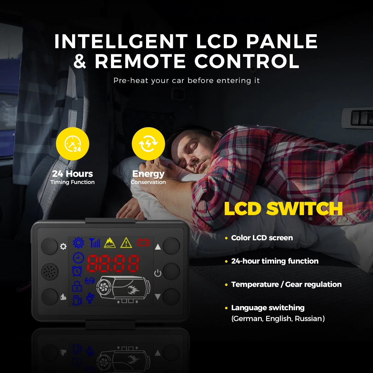 8kw الديزل سخان 12 فولت/24 فولت/220 فولت الكل في واحد الديزل مسخن الهواء ث/عن بعد LCD التدفئة السريعة لشاحنة RV متنقل قافلة شاحنة السفينة #2