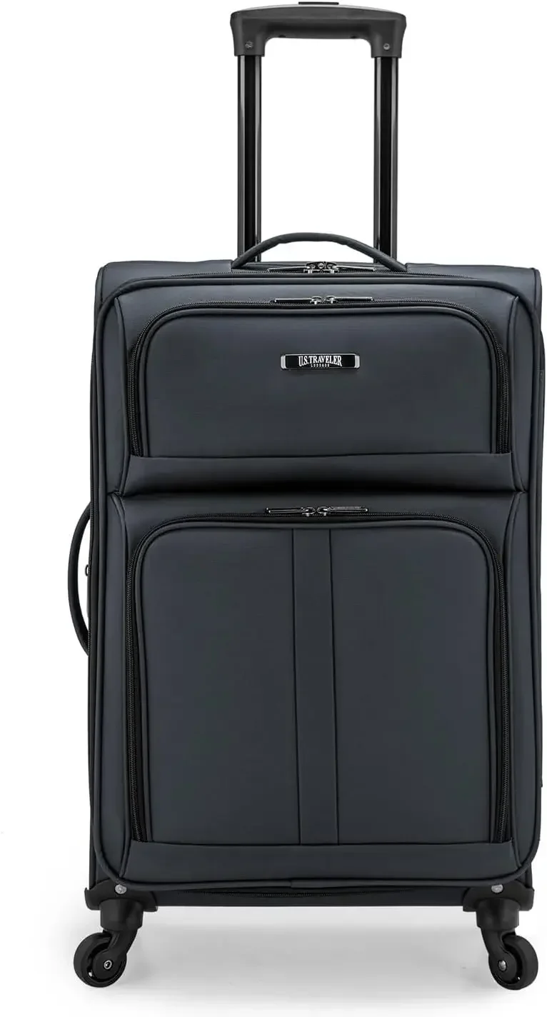 

Чемодан U.S. Traveler Anzio Softside Expandable Spinner, темно-серый, средний, 26 дюймов