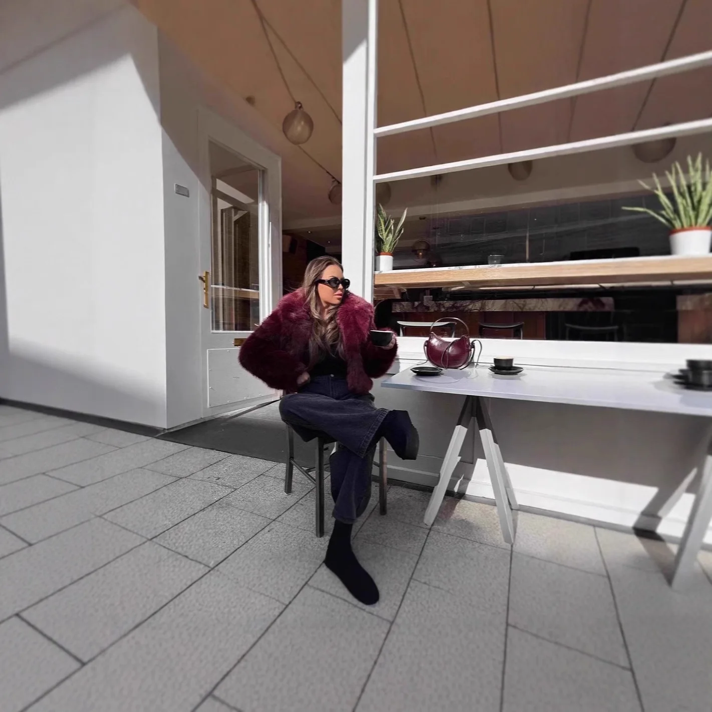 Europese en Amerikaanse bont grote revers nepbontjas korte mode vossenbontjas pluizige pluche dameskleding