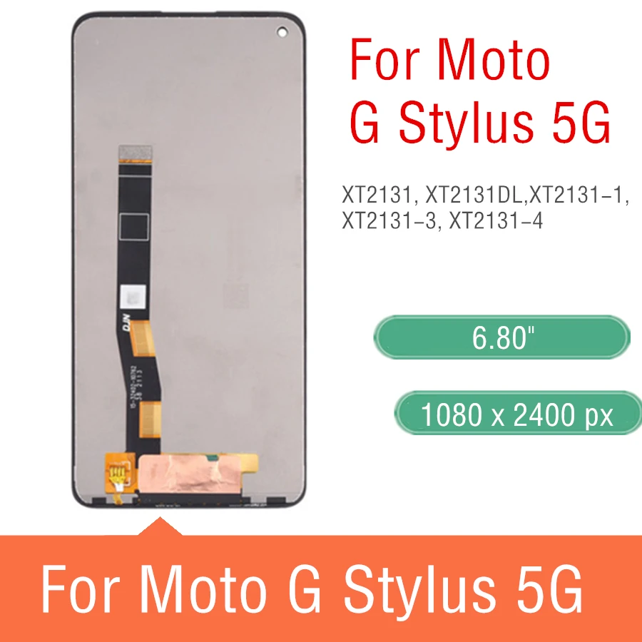 For Motorola Moto G Stylus 5G XT2115 LCD Display Touch Screen Digitizer Assembly Replace, for Moto G Stylus 5G 2021 2022 XT2131