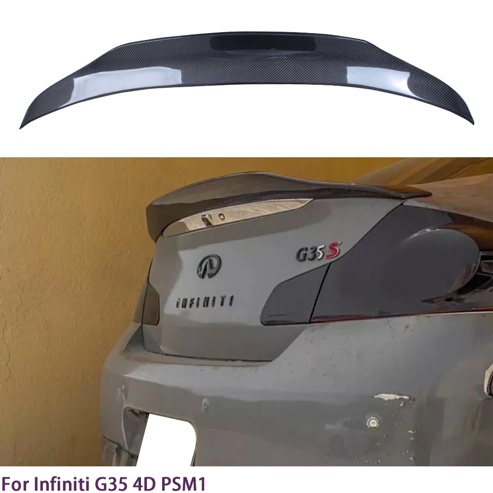

For Infiniti G series G25 G35 G37 4Door Sedan PSM1 Style Carbon fiber Spoiler Trunk wing 2007-2014 (not for STC)