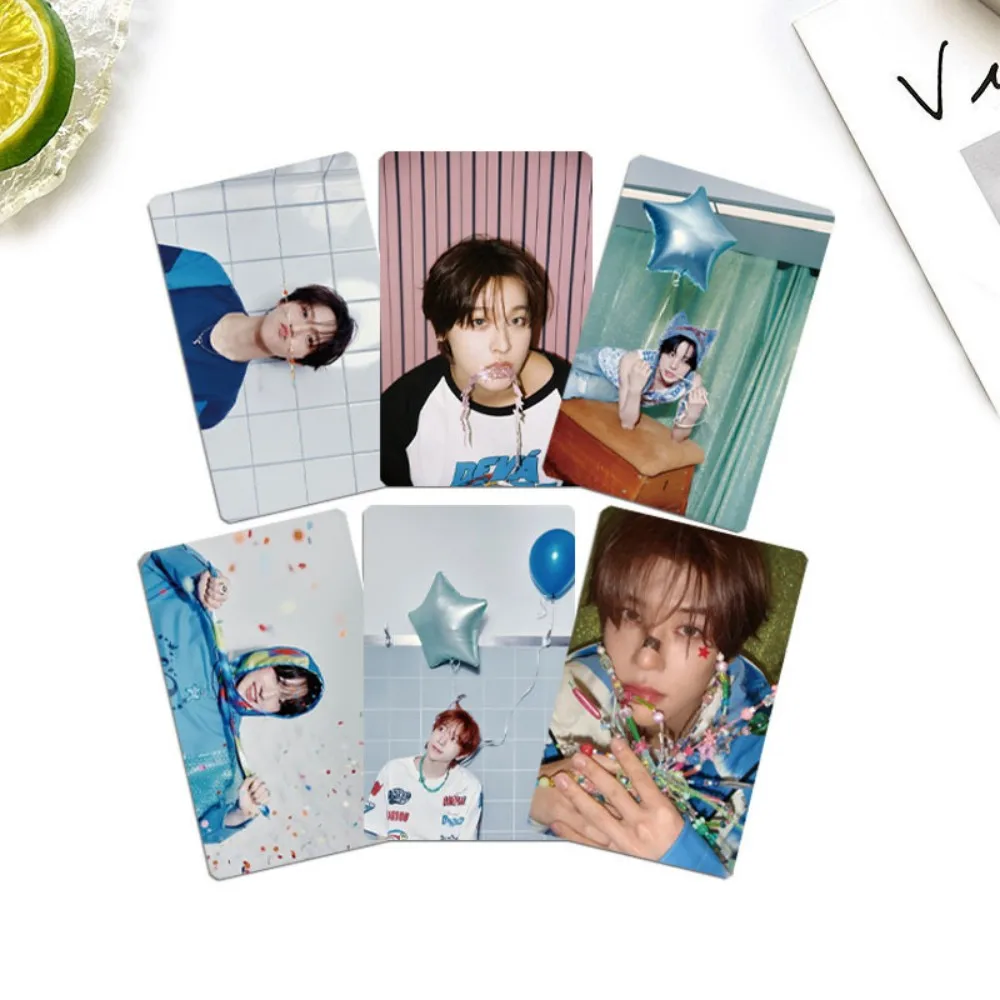 6Pcs/Set KPOP Yushi Riku Sion POPPOP New Album Cards Double Sides Photo Printing Lomo Cards Ryo Jaehee Postcards Fans Collection