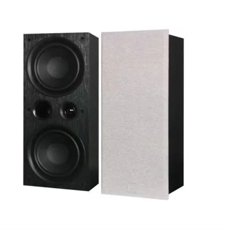 Built In Wall In Ceiling Speaker Grille 2*6.5 Inch Speaker QS-6.2+ White Color 120 Watts With White Wood 100w Speaker