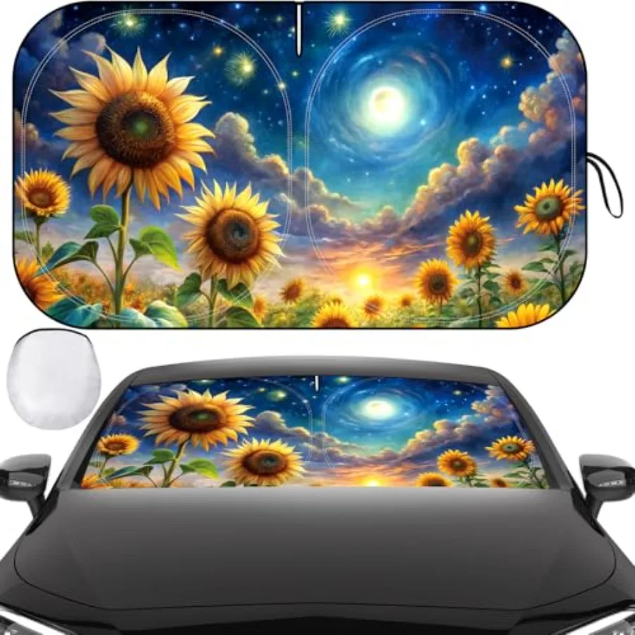 

Windshield Sun Shade, Car Sun Shade Windshield, Reflector Sunshade Offers Ultimate Protection for Car Interior, Reflective Poly