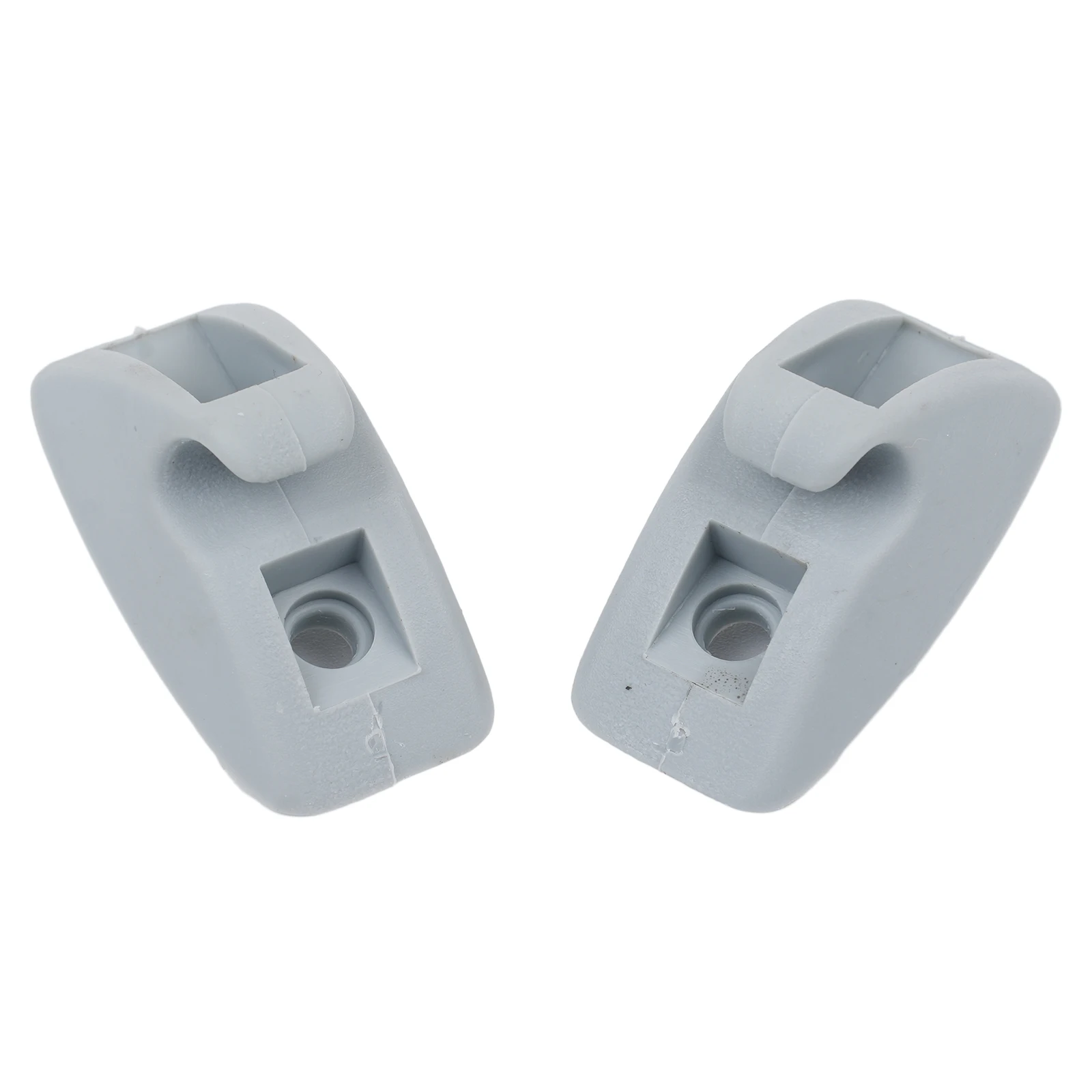 1pair Car Sun Visor Support Clips Sunvisor Clips Hook Support Brackets Gray Plastic Auto Fasteners Car Accessories #191857559