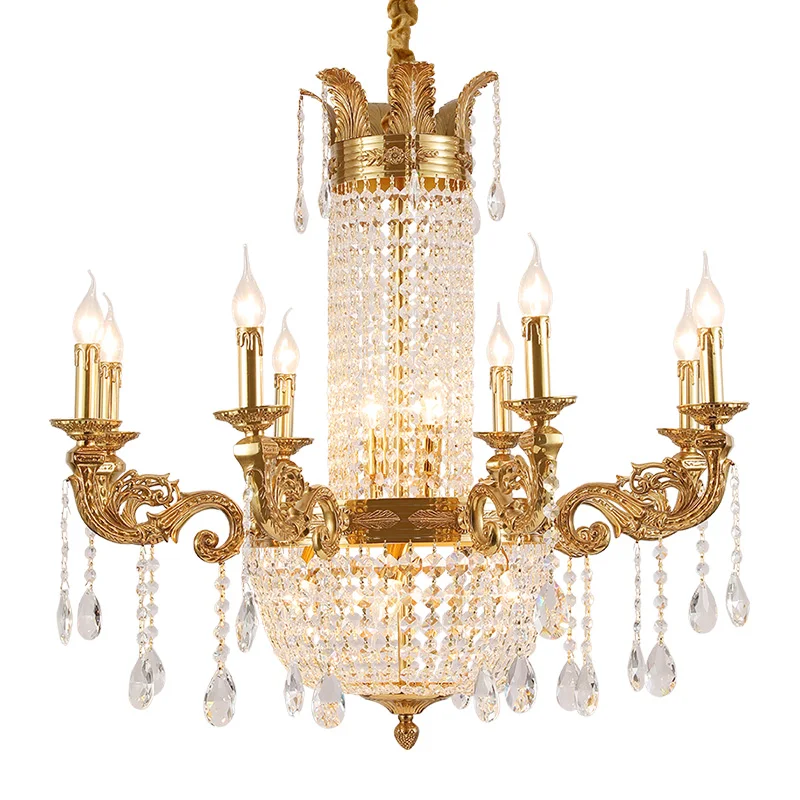 European Style Luxury Crystal Chandelier Villa Bedroom Living Restaurant Hotel Lobby Aisle Decorative Pendent Light