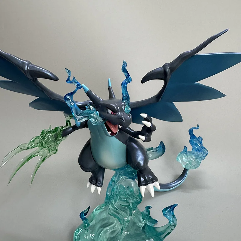 Anime Pokemon Mega Charizard X Figure Gk Dracaufeu Glurak Manga Statue Model Pvc Toys Collection Decoration Children Gift