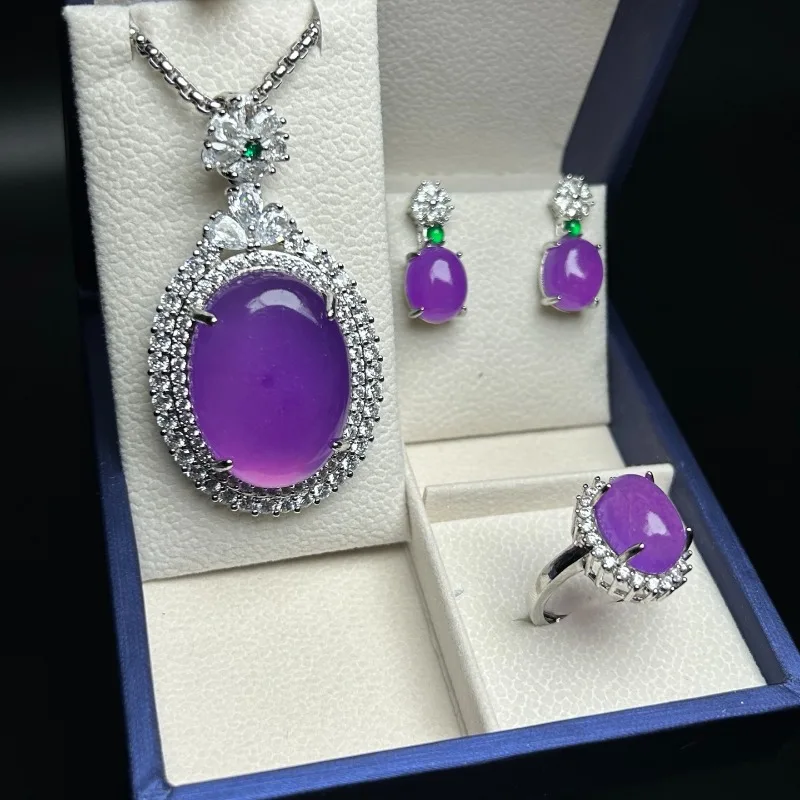 

Natural High Ice Quartz Rock Yu Purple New Women's Pendant