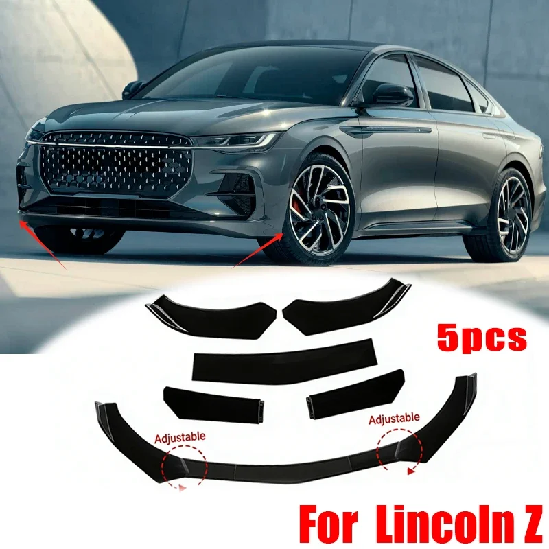 

5Pcs ABS Material Universal Car Front Bumper Separator Bumper Lip Body Kit Duck Lip Separator For Lincoln Z Car Accessories