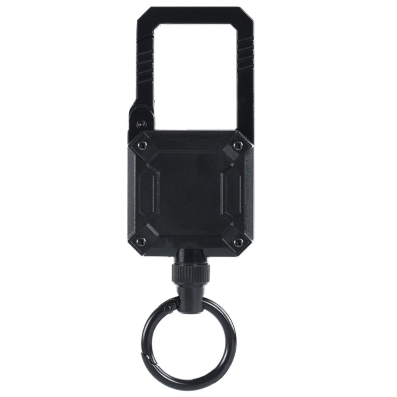 Heavy Duty Retractable Keychain Anti-theft Keychain with Carabiner Max Extending Length 27'' Retractable Badges Holder