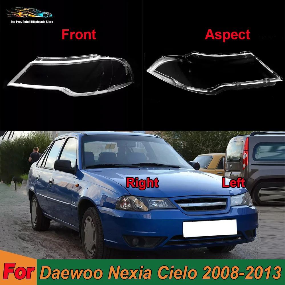Cubierta de faro para coche, accesorios para Daewoo Nexia Cielo 2008 2009-2013, carcasa transparente para faro, lente de plexiglás