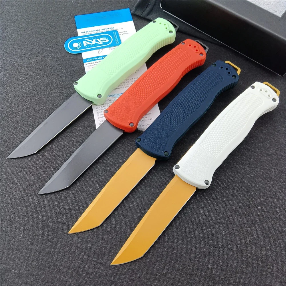 AU TO BM 5370 Pocket Knife CPM-CruWear Tanto Blade CF-Elite Handle Assisted Quick Open Survival Knife Camping EDC Hunting Tools