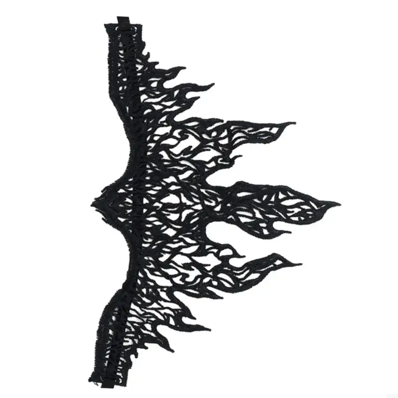 

652F Punk Lace Flame Hair Hoop Women Makeup Headband for Halloween Festival Party Teens Performances Hair Accessories