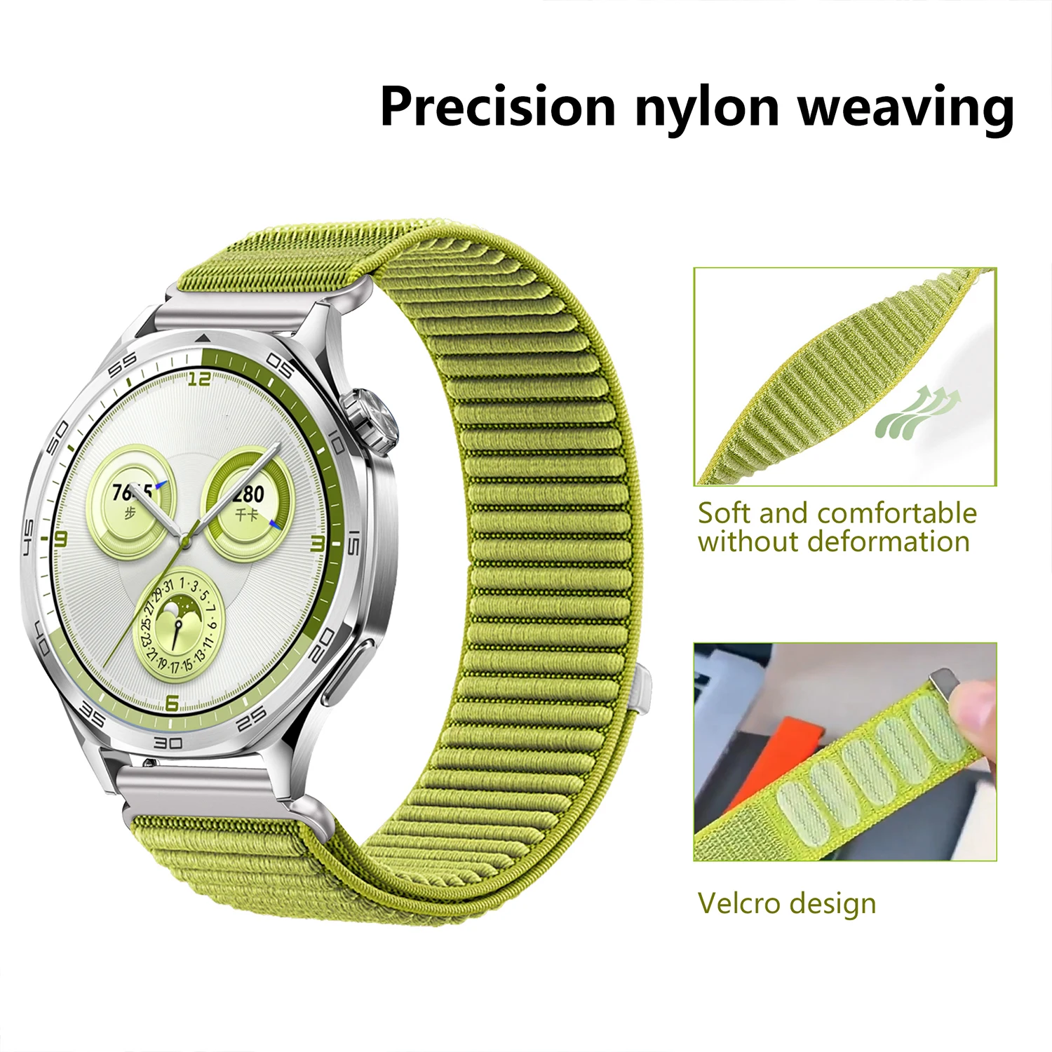 Bracelet tissé léger à motif de montagne, pour Huawei fit3/4 GT4/5, 46mm, sport pour jeunes, couleur, largeur 20 22mm, bracelet de montre