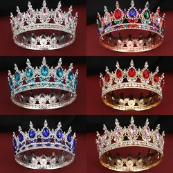 Corona de Reina para mujer, Tiara de cristal y corona para niña, diamantes de imitación, accesorios para el cabello para boda, novia, fiesta de cumpleaños, graduación