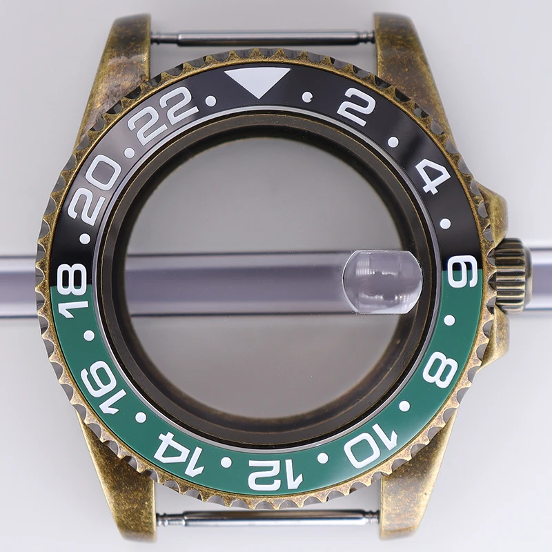 

NH35 Diver Case 40mm Bronze Retro Watch Case Sapphire Crystal For GMT NH34 NH35 NH36 NH38 4R36Movement Watches Accessories Parts