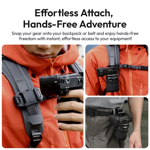 Imagen 2 del producto Ulanzi UKA07 Mochila Kit de liberación rápida Compatible con el sistema de liberación rápida Uka Arca-Swiss para cámara DSLR Carga máxima 10 KG