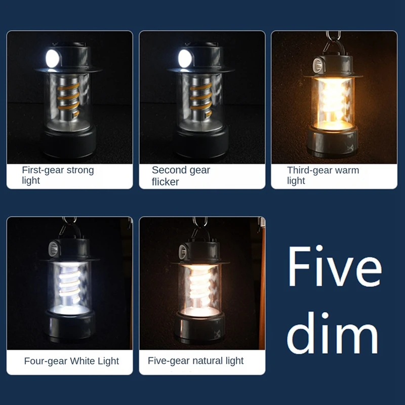 핫! LED 캠핑 랜턴 야외 캠핑 램프, 충전식 걸이식 텐트 조명, 비상 전원용 방수 캠핑 조명