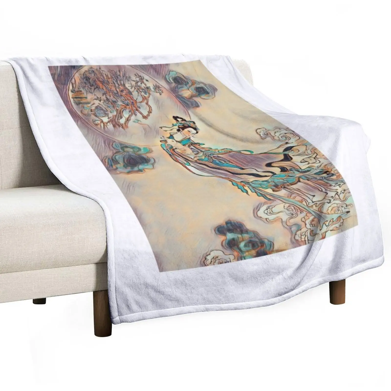 

Chang'e flies to the moon Throw Blanket Shaggy Fashion Sofas Soft Beds Blankets