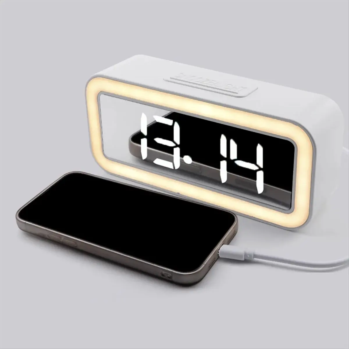 

Настольные часы-будильник A32I с зеркальным дисплеем, простые светодиодные цифровые часы, громкий будильник для студентов, прикроватные часы с термометром A