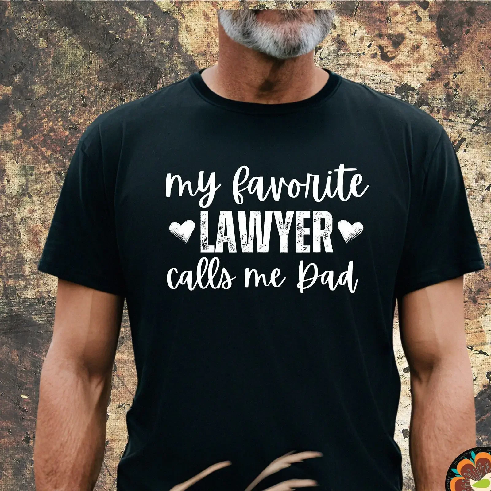 My Favorite Lawyer Calls Me Dad T Shirt Casual Law Student Graduation Bar Exam vintage Washed streetwear Stylish homme