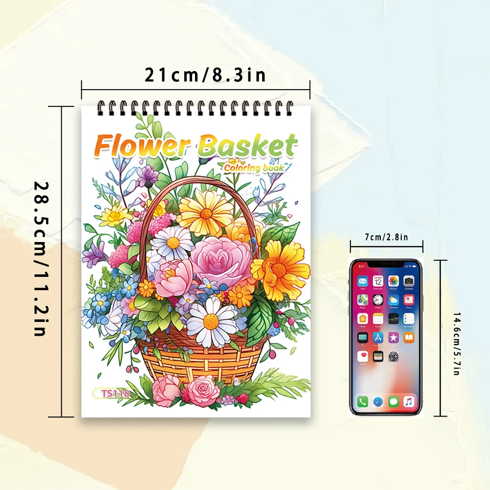 Malbuch für Erwachsene – 30 Blatt, Spiralbindung, speziell für Frauen, 11,2 x 8,3 Zoll, Zeichenbuch, Geburtstagsgeschenk, Geschenk für Feiertagspartys. – Detail 22