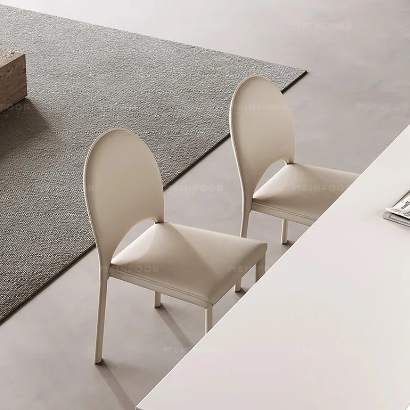 Trendy Economic Unique Relaxing Comfortable Computer Simple Dining Chairs Soft Decoration Dressing Single Backrest Furniture