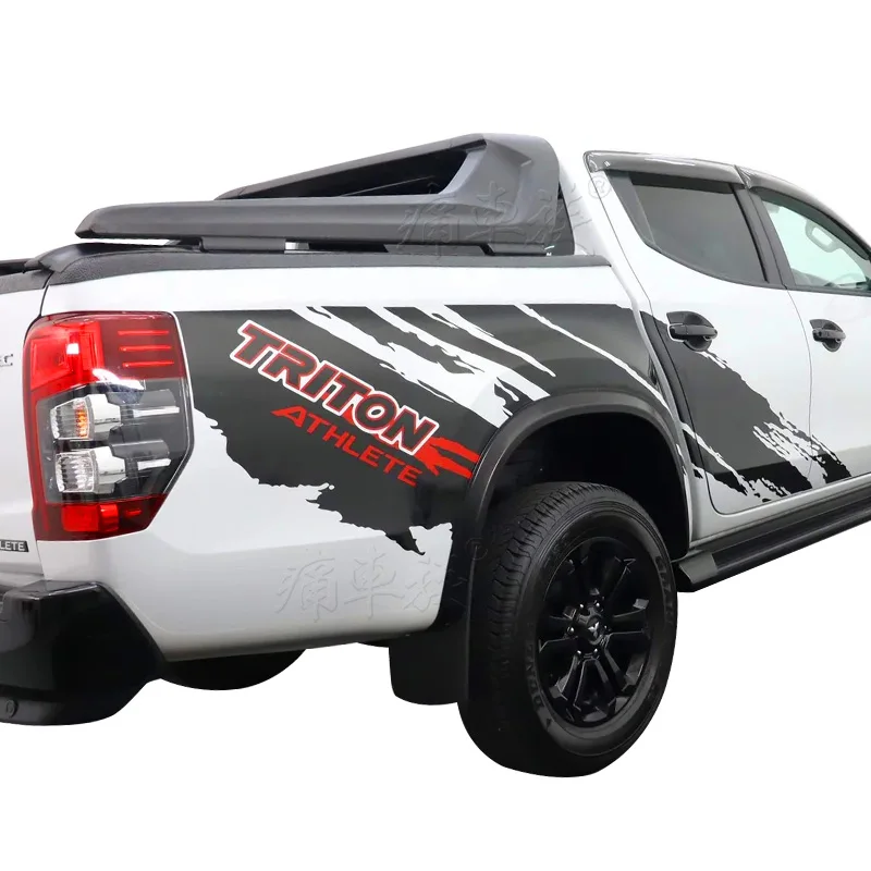 Car sticker FOR Mitsubishi triton body left and right side decoration custom sports off-road Vinyl Film