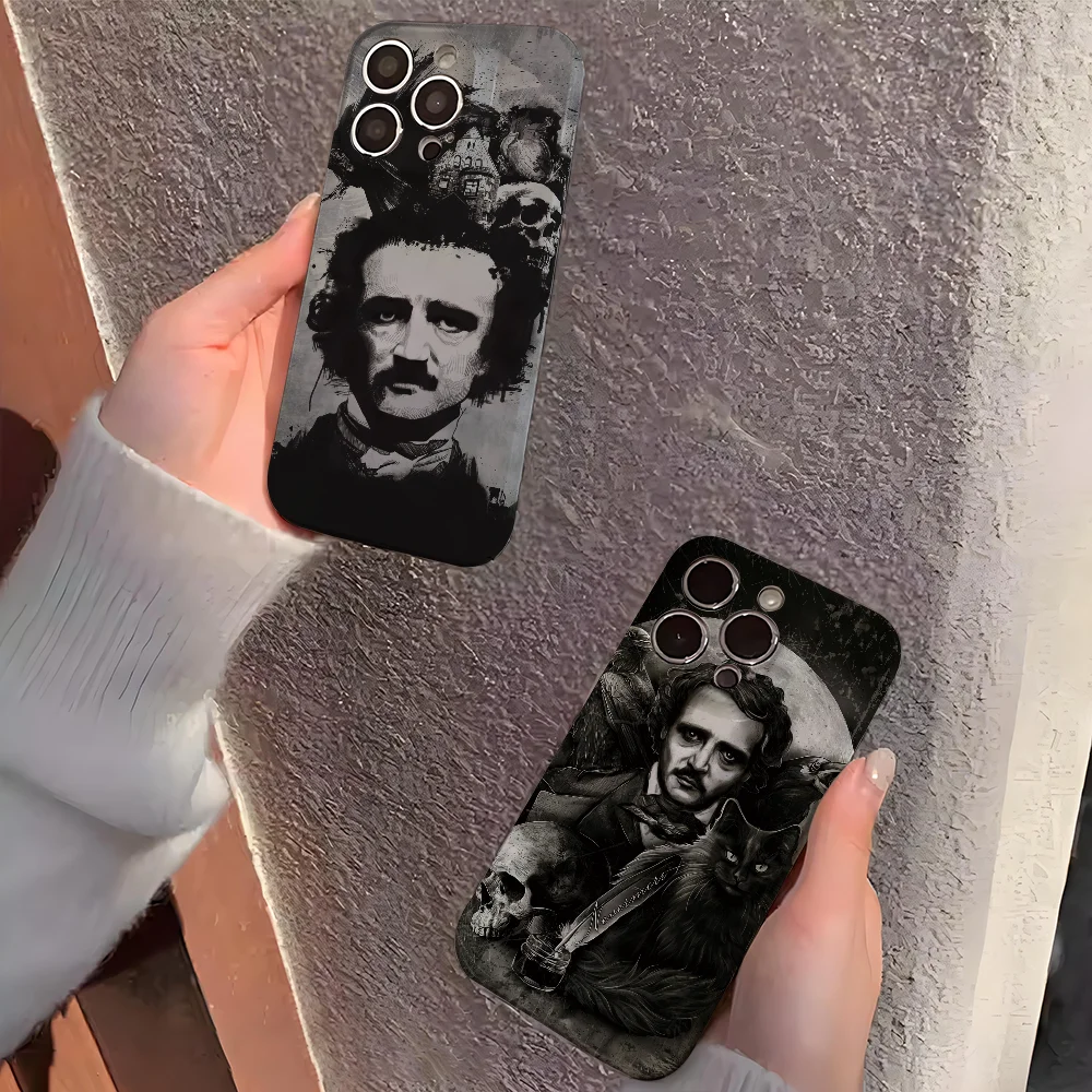 

E-Edgar allan poe phone case FUNDA For Samsung S25 S24 S23 A07 A17 A06 4G 5G Precise Hole Matching Film Covers