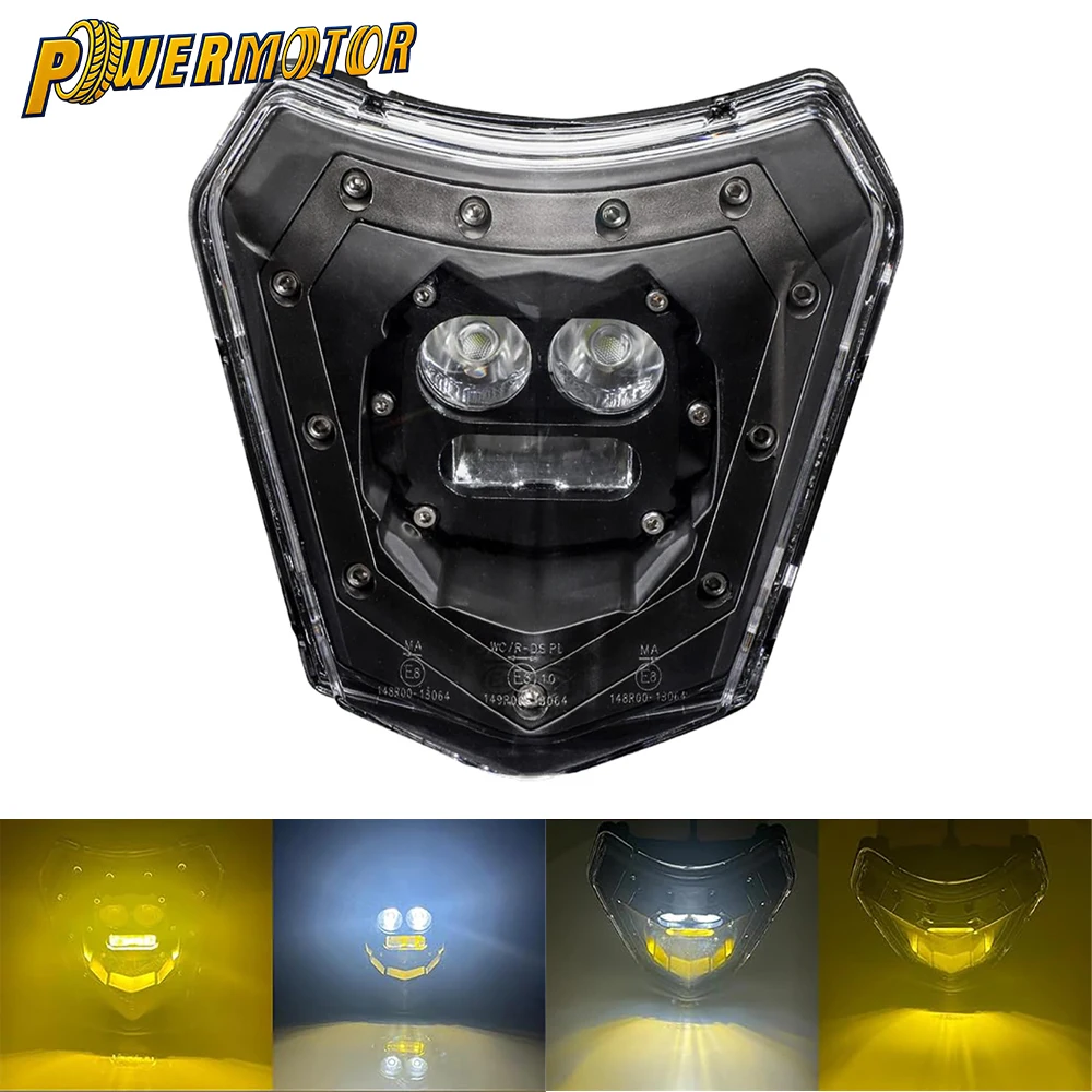 

For KTM EXC SX SMR 300 450 690 2010-2022 Motocross Supermoto LED Headlight Assembly Headlamp Modified Motorcycle Accessories