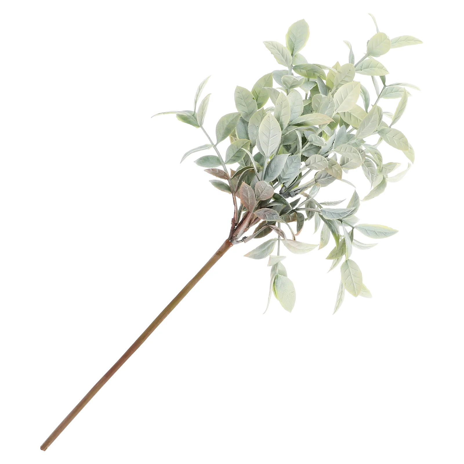ينبع الخضرة الاصطناعية أوراق النباتات الصناعية فرع للمنزل حفل زفاف الديكور داخلي النباتات الخضراء باقة الأزهار وهمية #4