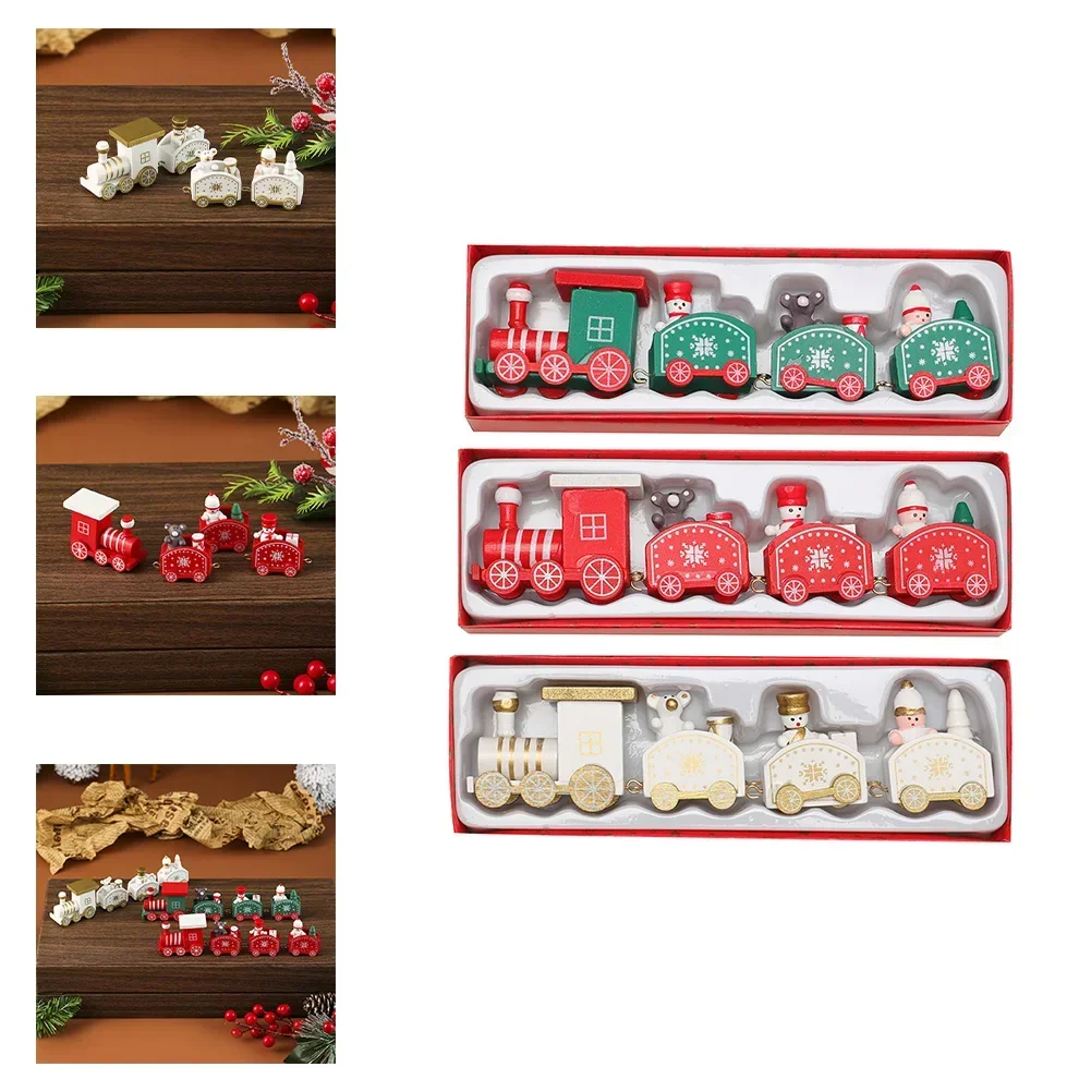 

Tabletop Display As Shown Christmas Train Decoration Charming Painted Design Compact Size Easy To Arrange Christmas Decorations